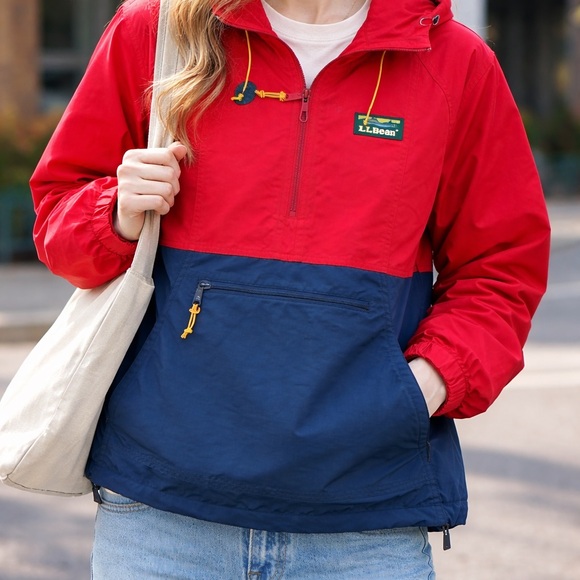 L.L. Bean Jackets & Blazers - L.L. Bean Women's Red and Blue Jacket Unisex Size Petite XS